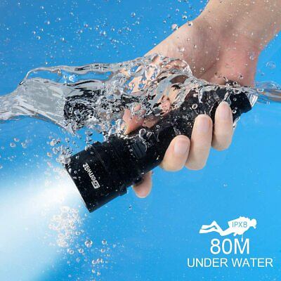 #ad Diving Flashlight Dive Torch 2000 Lumen Waterproof Underwater Rechargeable