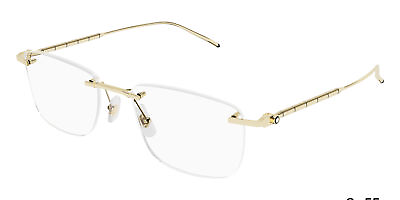 #ad #ad NEW Mont Blanc MB0215o 001 Gold Gold Eyeglasses