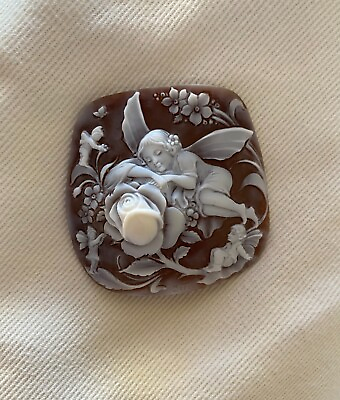 #ad AMAZING SHELL CAMEO HIGH QUALITY quot;Fairiesquot;