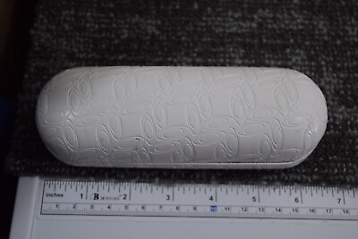 #ad Oakley White Hard Clamshell Embossed Logos Case For Sunglasses CASE ONLY READ