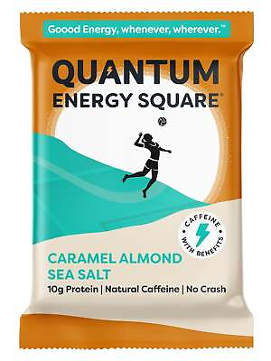 #ad Quantum Energy Squares Bars Caramel Almond Ssalt 1.69 Oz