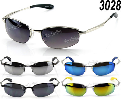 #ad New Mens Retro Vintage Old School Metal Small Mirrored Lens 80 Sunglasses Shades