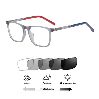 #ad Fashion Transition Photochromic Grey Reading Glasses UV400 Sunglasses Readers