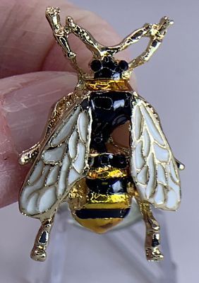 #ad Bee Vintage Gold Pin Brooch D 4520
