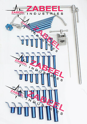 #ad Mis Retractor System Tubular Retractors With Blue 46 PCs Set Surgery Instruments