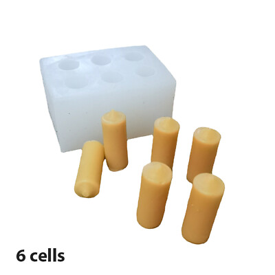 #ad 3D Candle Silicon Mold Handmade Diy Mini Cylinder Soap Candle Mould Candle Ar#x27;OZ $3.24