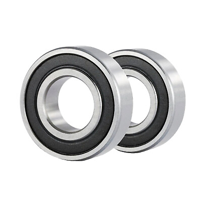 #ad 2 Pcs Premium 6802 2RS ABEC3 Rubber Sealed Deep Groove Ball Bearing 15x24x5mm