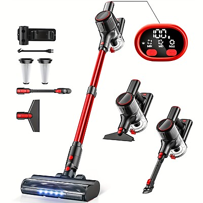 #ad Cordless Vacuum Cleaner 6 In 1 Powerful Suction Stick Vacuum With LED Display