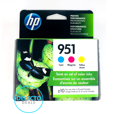#ad 3 PACK HP GENUINE 951 COLOR INK OFFICEJET PRO 8100 8610 251DW 276DW SEALED BOX