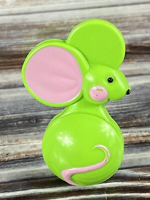#ad 70s VTG BM1 Avon Fragrance Glace Pin Pal Green Blouse Mouse