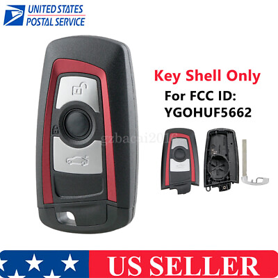 #ad YGOHUF5662 for BMW 5 7 Series F Chassis Smart Remote Key Fob 3b Case Shell Red $9.99
