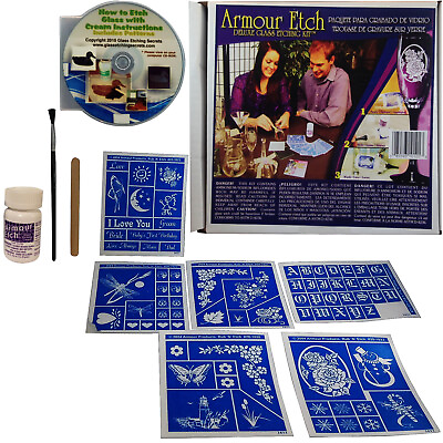 #ad Glass Etching Kit Deluxe with Free How to Etch amp; Patterns CD