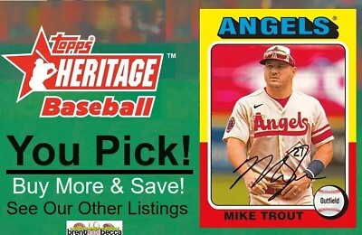 #ad 2024 Topps Heritage Base Cards #301 500 YOU PICK U CHOOSE Complete Your Set