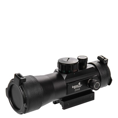#ad Lancer Tactical 2X Magnified Adjustable Red Green Dot Reflex Sight Optic Scope