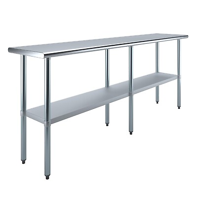 #ad 18 in. x 84 in. Stainless Steel Work Table Metal Utility Table