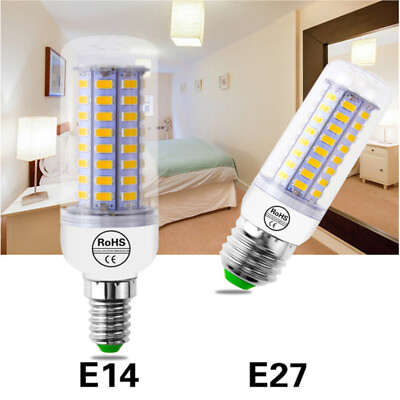 #ad E27 E14 LED Bulb 3W 3.5W 3.7W 4W 4.3W 5W Corn Light Bulbs Replace Halogen Lamp