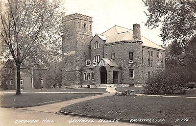 #ad C51 Grinnell College Iowa Ia Real Photo RPPC Postcard c40s Goodnow Hall 2