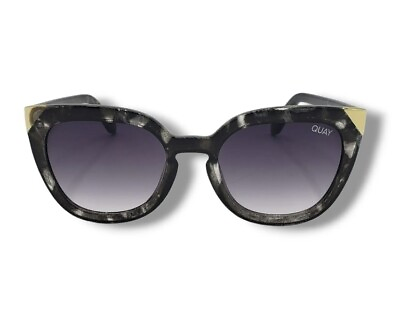 #ad Quay Australia Noosa Metal Sunglasses Black Tortoise Smoke Cat Eye