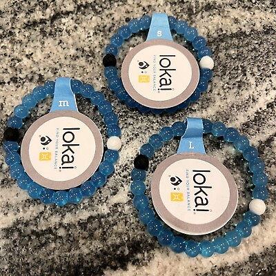 #ad NEW Lokai Water Cause Collection Limited Edition Bracelet Blue Choose Size S L