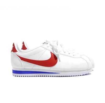 #ad Nike Classic Cortez Leather White Red Forrest Gump Womens Size 5 amp; 5 1 2 NEW