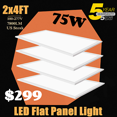 #ad 2 12Pack LED Panel Light 2x4FT Modern Large Lamp Fixture Ceiling Tile or Pendent $449.36