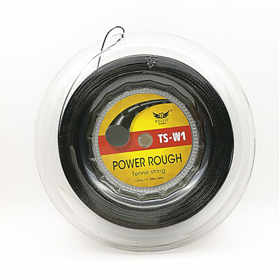 #ad Polyester tennis racket string 125mm Rough power Black reel