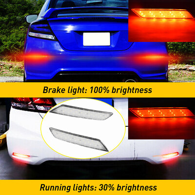 #ad Clear Rear Reflector Lens Bumper For Assy 2013 2015 Honda Civic Sedan