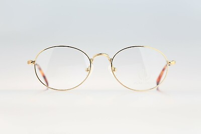 #ad Alain Delon 3537 90s Vintage gold oval eyeglasses NOS