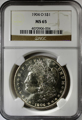 #ad 1904 O Morgan Silver Dollar NGC MS 65 Mint State 65