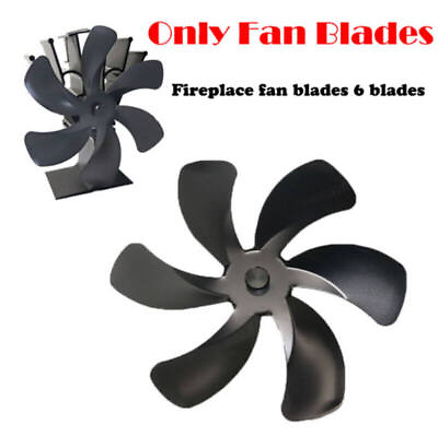 #ad Replacement Stove Fan 6 Blade Heat Powered Log Burner Warm Fan Aluminum Alloy