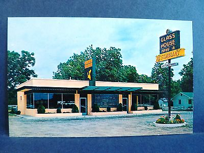 #ad Postcard GA Atlanta Glass House Restaurant
