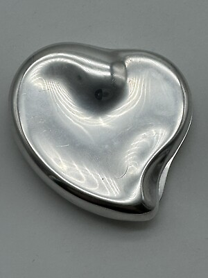 #ad Elsa Peretti for Halston Sterling silver Heart Shaped Powder Box Valentine’s