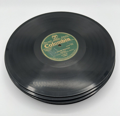#ad Lot of 15 Antique 78 Rpm Shellac Records 1916 1921 Italian Columbia Label
