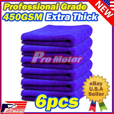 #ad Thick Microfiber Towel Cleaning Cloth for Car Waxing Drying Detailing No Scratch