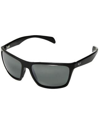 #ad New Maui Jim Makoa Polarized Sunglasses 804 02 Black Gray Mirror Glass