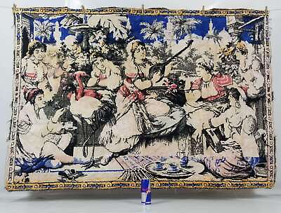 #ad Vintage Velvet Party Scene Wall Hanging Tapestry 160x114cm