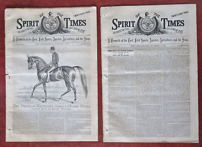 #ad Spirit of Times Nov 1883 Field Sports Aquatics Racing rare newspaper 2 issues