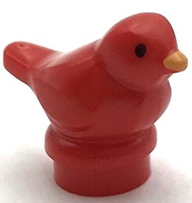 #ad Lego New Red Bird Small w Black Eyes amp; Bright Light Orange Beak Robin Cardinal