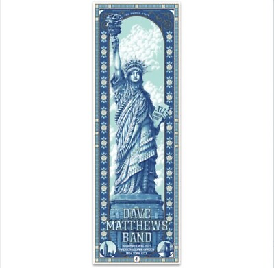 #ad Dave Matthews Band MSG DMB Statue Of Liberty N2 NYC 11 18 23 Poster Bioworkz NY