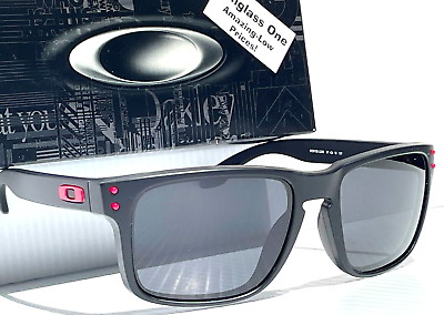 #ad Oakley HOLBROOK Matte Black DUCATI Red POLARIZED Galaxy Black Lens Sunglass 9102