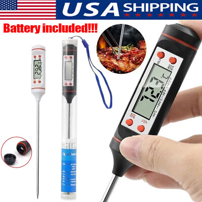 #ad Instant Read Digital Meat Thermometer BBQ Grill Smoker For Kitchen Food Cooking