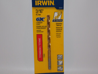 #ad Irwin 63912 Titanium 3 16quot; x 3 1 2quot; High Speed Steel Drill Bit $6.05