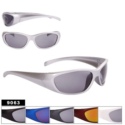 #ad Mens Sport Plastic Fashion Style 9063 UV400 Sunglasses with Smoke Lens