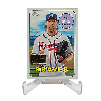 #ad Topps 2018 Heritage Baseball R.A. Dickey #477 100th Anniversary 25 SSP Braves