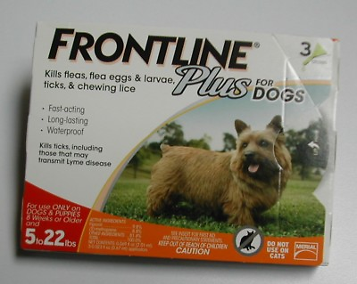 #ad Frontline Plus for Dogs 5 22 lbs 3 pack 100% Genuine U.S EPA Approve