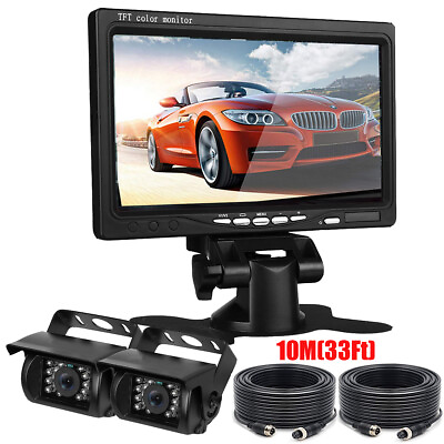 #ad Car IR Rear View Back up Camera Reversing Cam 7quot; TFT LCD Monitor for RV Truck