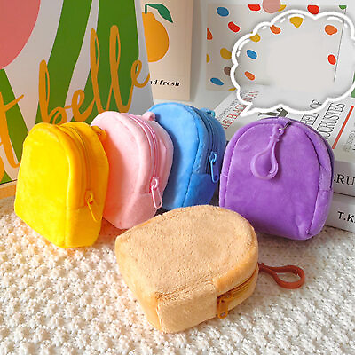 #ad Plush Coin Bag Zipper Wallet Cute Small Key Earphone Pouch Soft Storage Bags