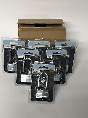 #ad 6 Pack Complete Home 40mm Heavy Duty Padlock w Keys 890936 Brand New