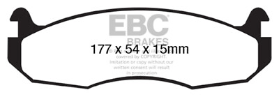 #ad EBC H1 H1 12100 GVW Yellowstuff Front Brake Pads FOR 99 03 Am General