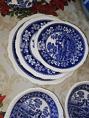 #ad Spode Tower Blue Tower Set